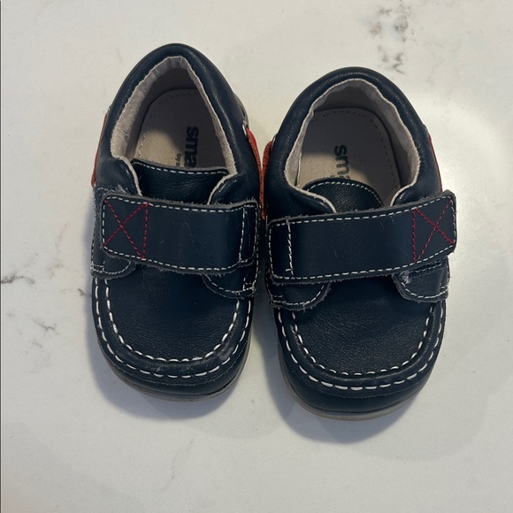 See Kai Run Navy Baby Shoes with Red Accents - Picture 1 of 2
